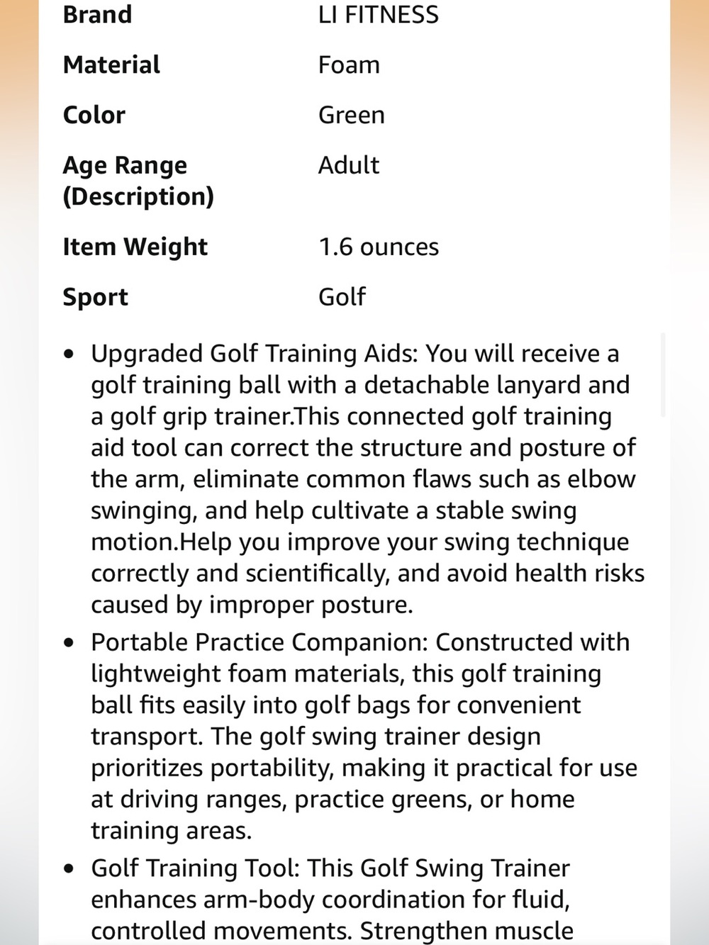 Golf Training Ball with Rope and Grip Trainer for Swing Practice - Picture 8 of 9